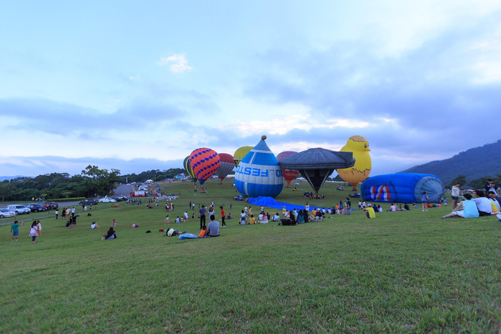 Hot air balloons at the Taiwan International Balloon Festival, Luye, Taitung